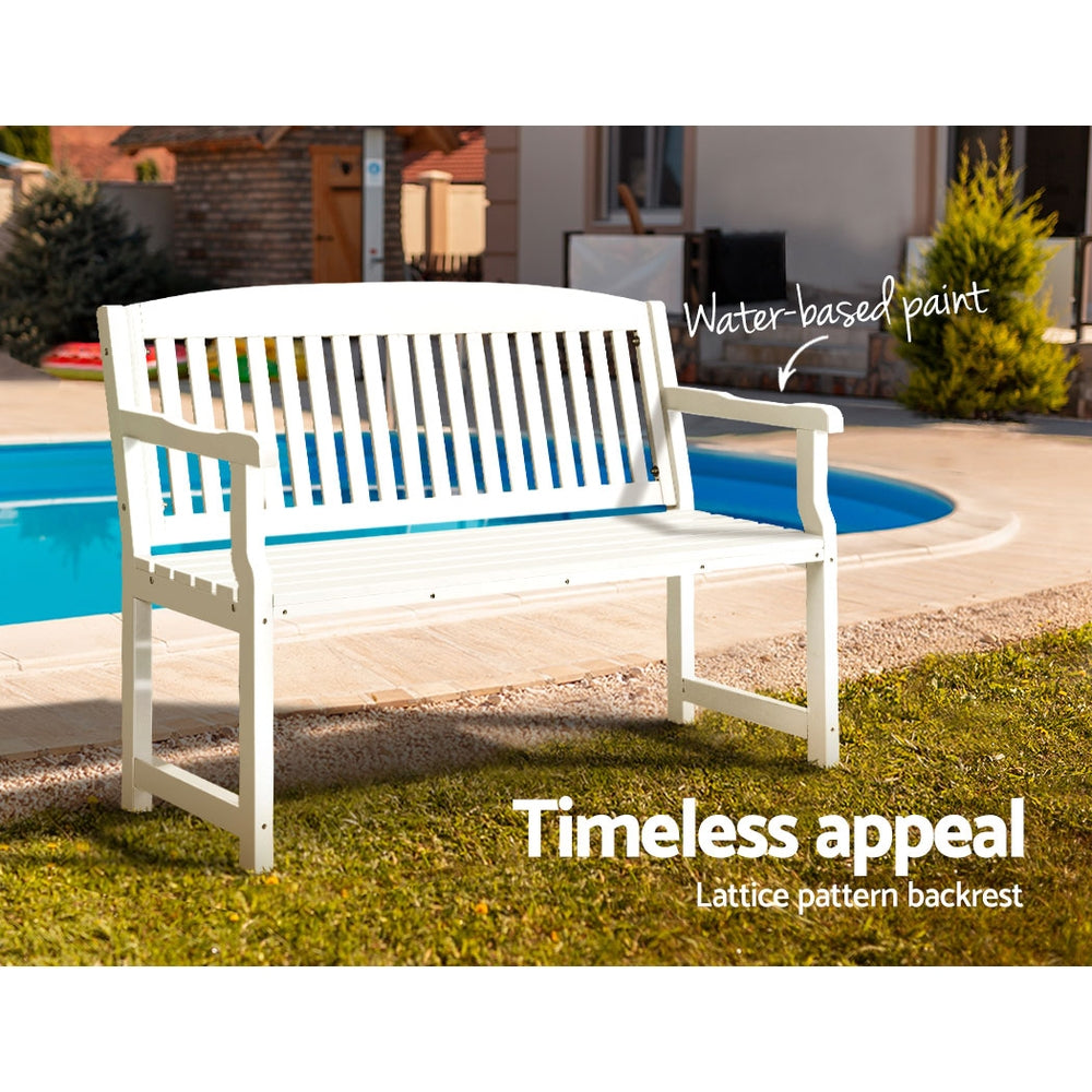 Outdoor Garden Bench Seat Wooden Chair Patio Furniture Timber Lounge - image 5