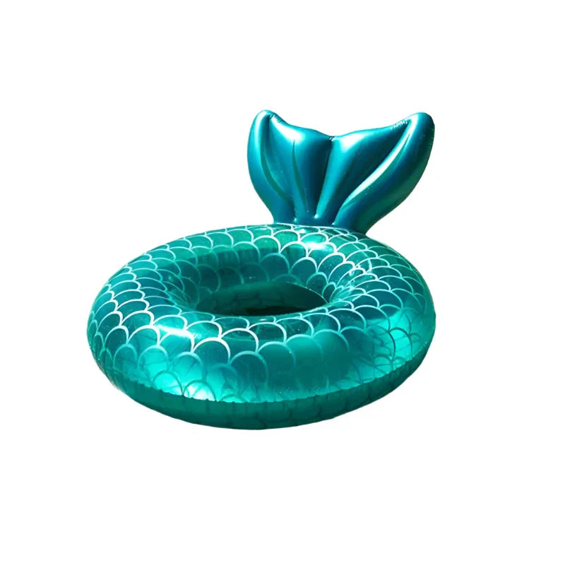 Inflatable Mermaid Swimming Ring with Backrest for Adults - image 4