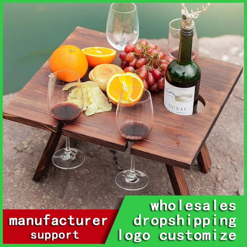 NNEOBA Portable Wooden Table Picnic