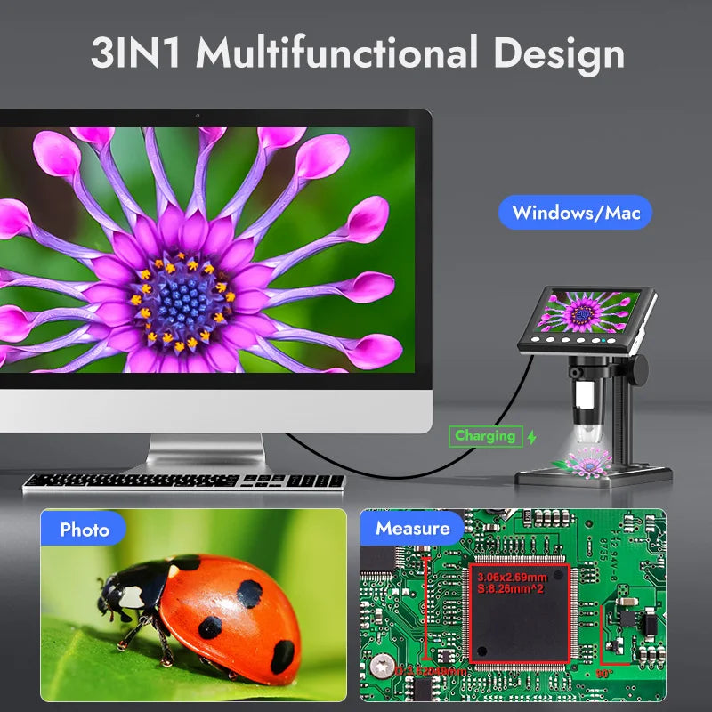NNEOBA Digital Microscope for Soldering (1000X 1080P)