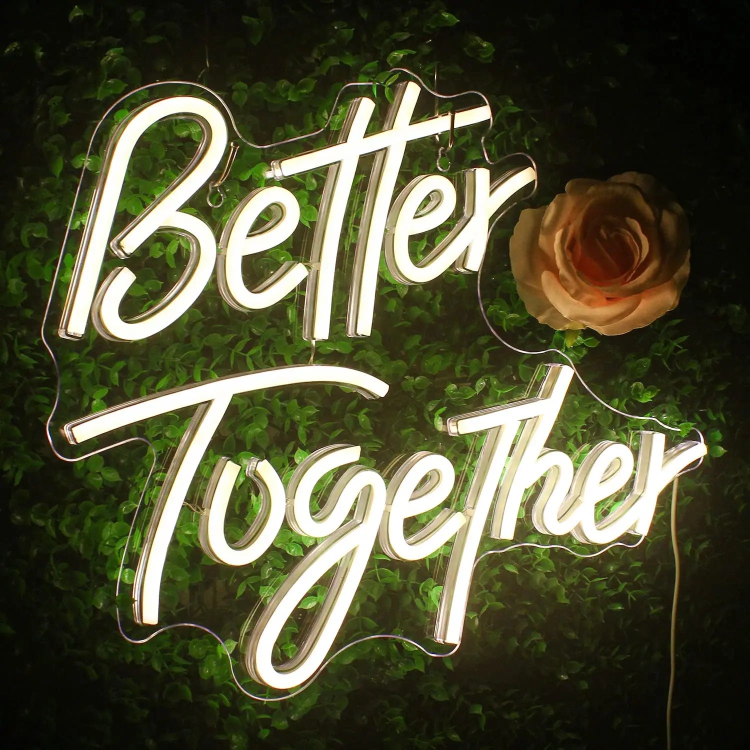 NNEOBA Better Together LED Neon Sign Light - Warm White (42x33.5cm)