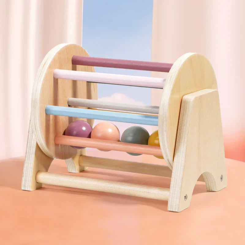 Montessori Wooden Spinning Infant Drum - image 5