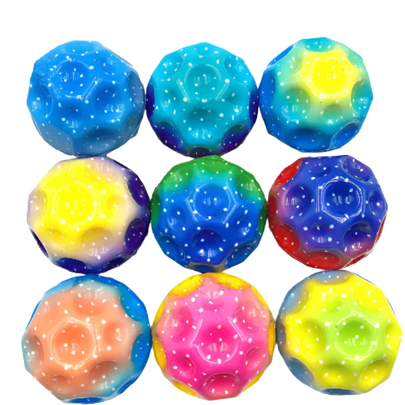 NNEOBA 3Pcs Galaxy Moon Ball Extreme High Bouncing Ball