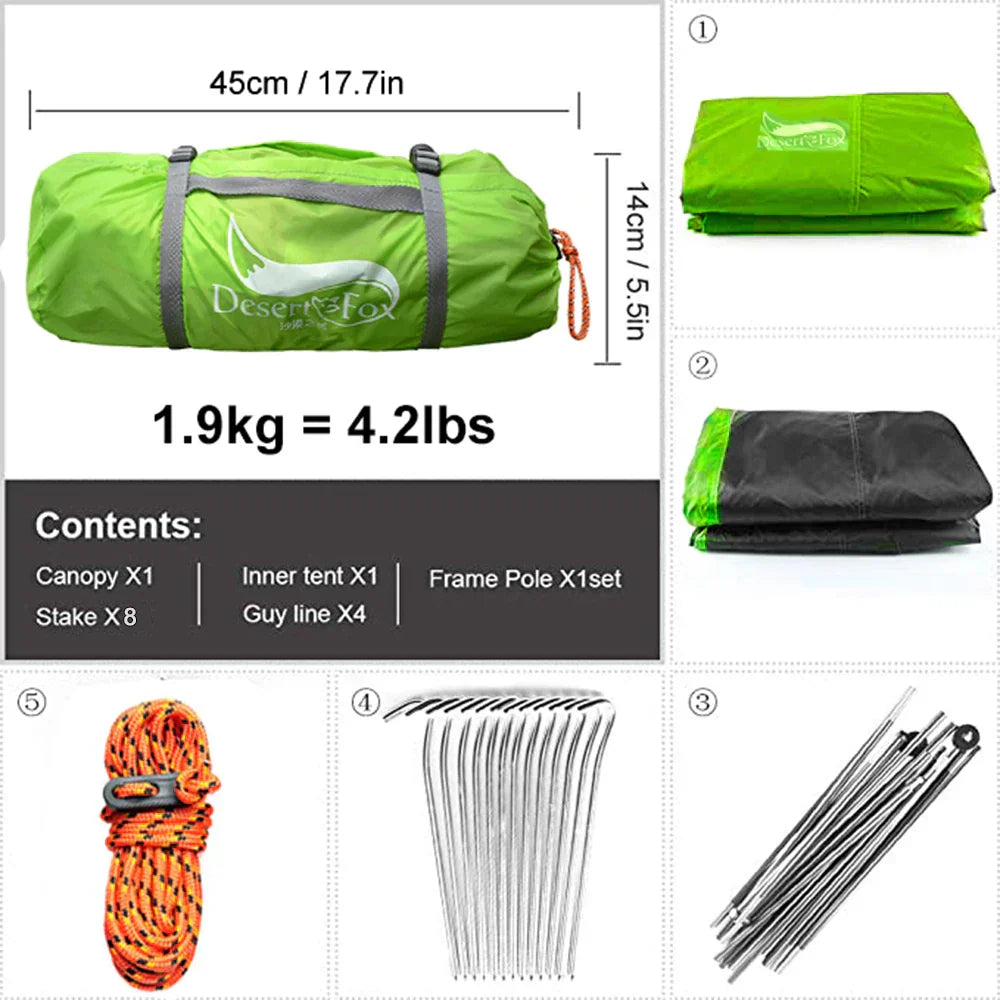 Desert Fox Camping Tent 2 Persons