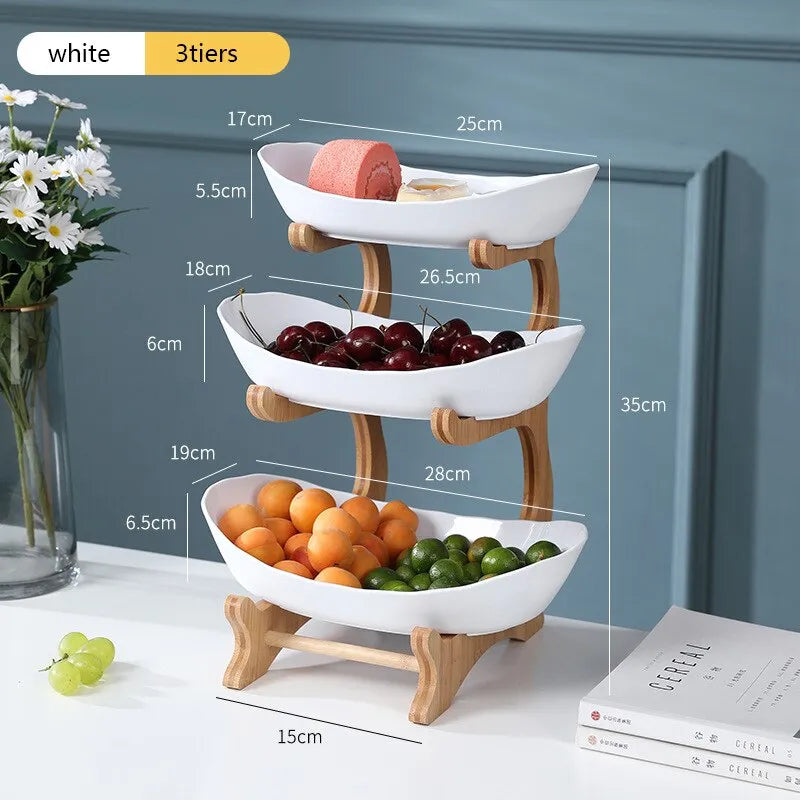 NNEOBA Wooden Table Plates with Floor Partition
