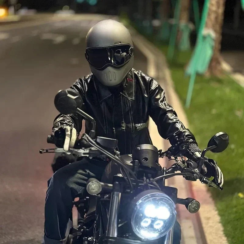 NNEOBA Motorcycle FBR Full Face Retro Helmet