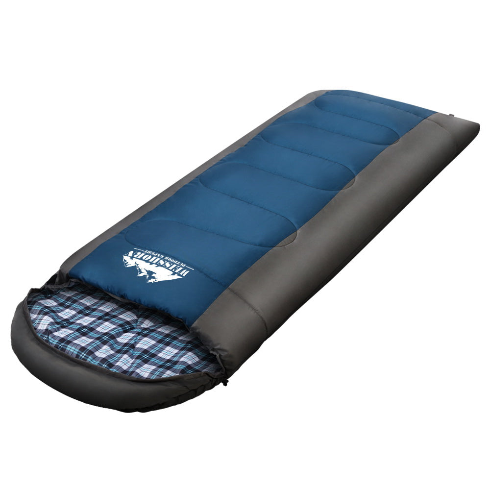 Sleeping Bag Bags Single Camping Hiking -20°C to 10°C Tent Winter Thermal Navy