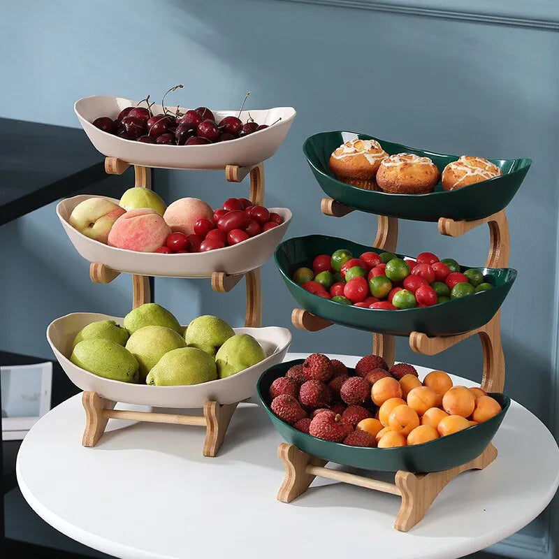NNEOBA Wooden Table Plates with Floor Partition