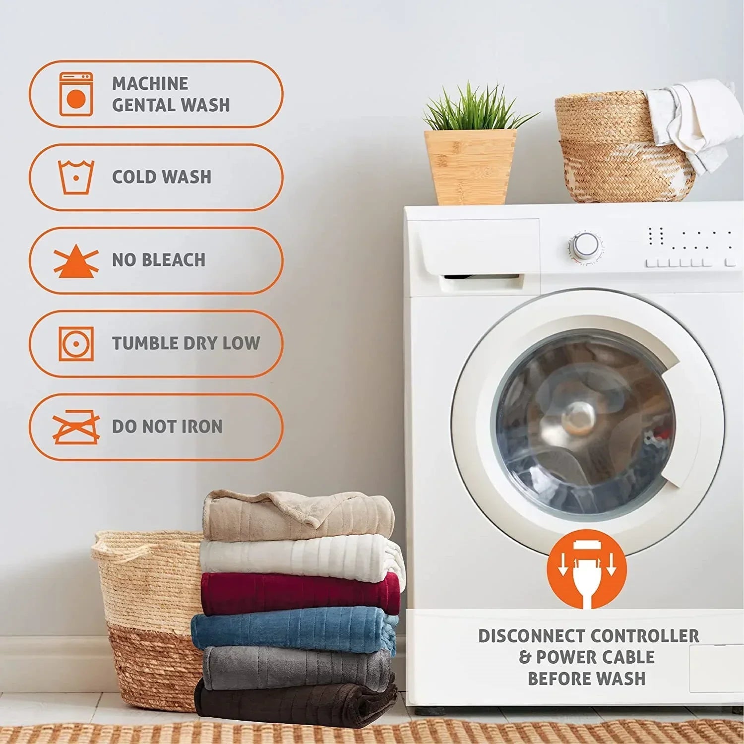 NNEOBA Double-Sided Flannel Electric Blanket with 6 Heating Levels & 5 Timing Options