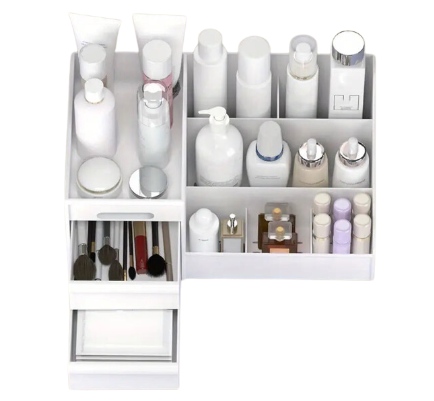 NNETM Large Capacity Cosmetic Storage with Drawers Store Brushes, Makeup, Skincare, Perfumes-0