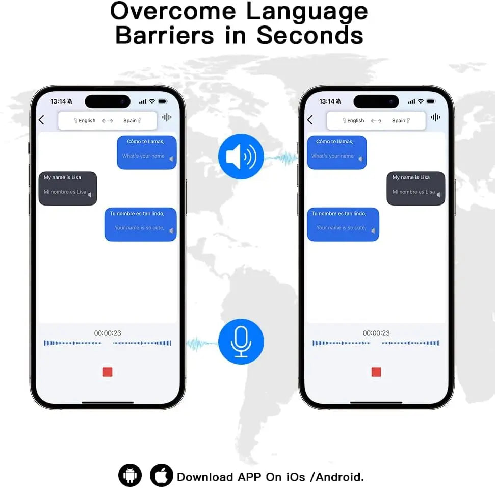AI Real-Time Translation Wireless Earbuds Blue - image 3