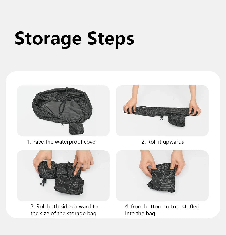 NNEOBA Reflective Backpack Rain Cover Black