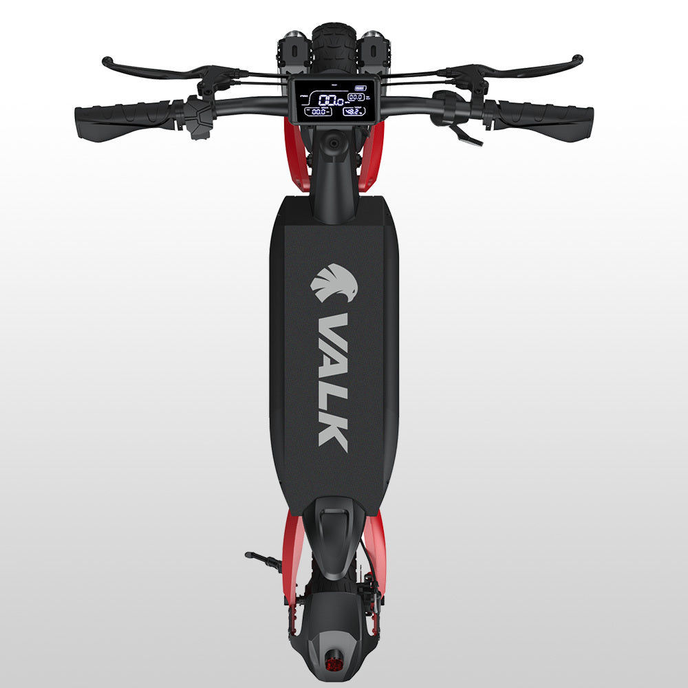 Primal 9 Electric Scooter 1600W Dual Motor All-Terrain Off Road Lithium 60km Range-Black/Red - image 4