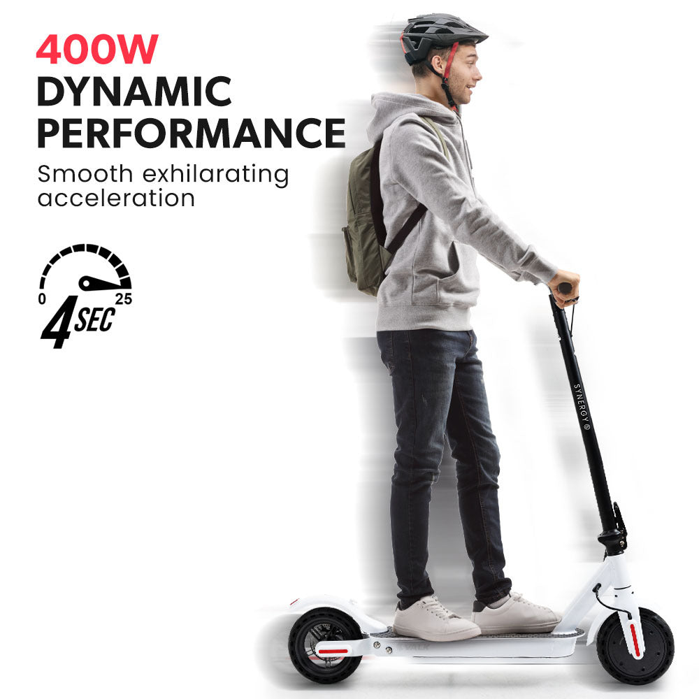 Synergy 5 MkII 400W Electric Scooter-with Suspension-for Adults-White - image 4