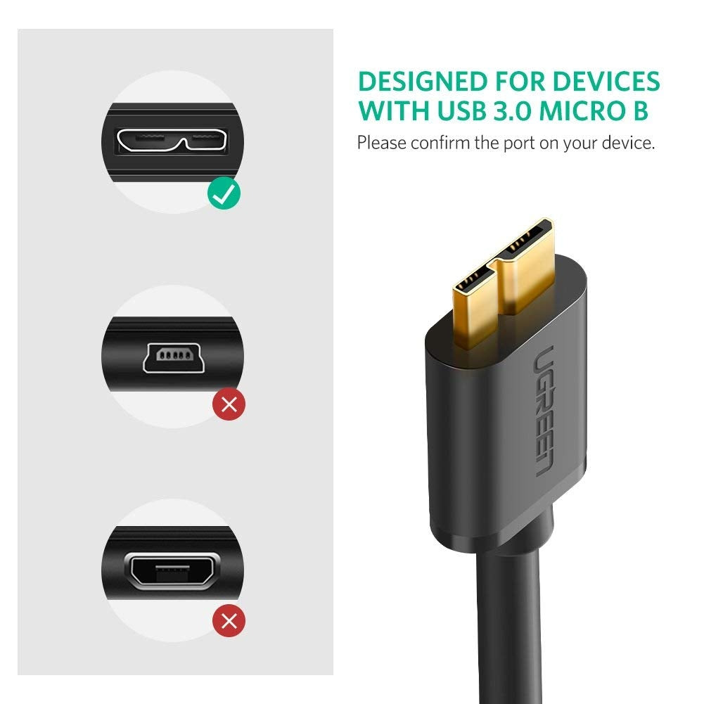 3.0 A Male to Micro USB 3.0 Male Cable 2m (Black) 10843 - image 4