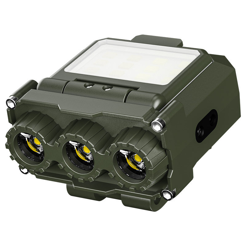 NNEDSZ Green Rechargeable LED Headlight -  Cap Light, Long Lasting Camping Light