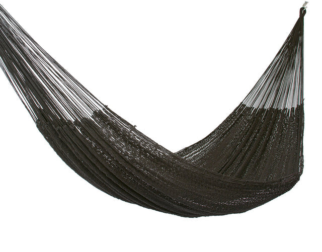 NNEDSZ Legacy King Size Outdoor Cotton Mexican Hammock in Black Colour-4