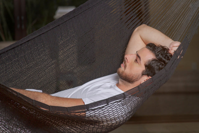NNEDSZ Legacy King Size Outdoor Cotton Mexican Hammock in Black Colour-2