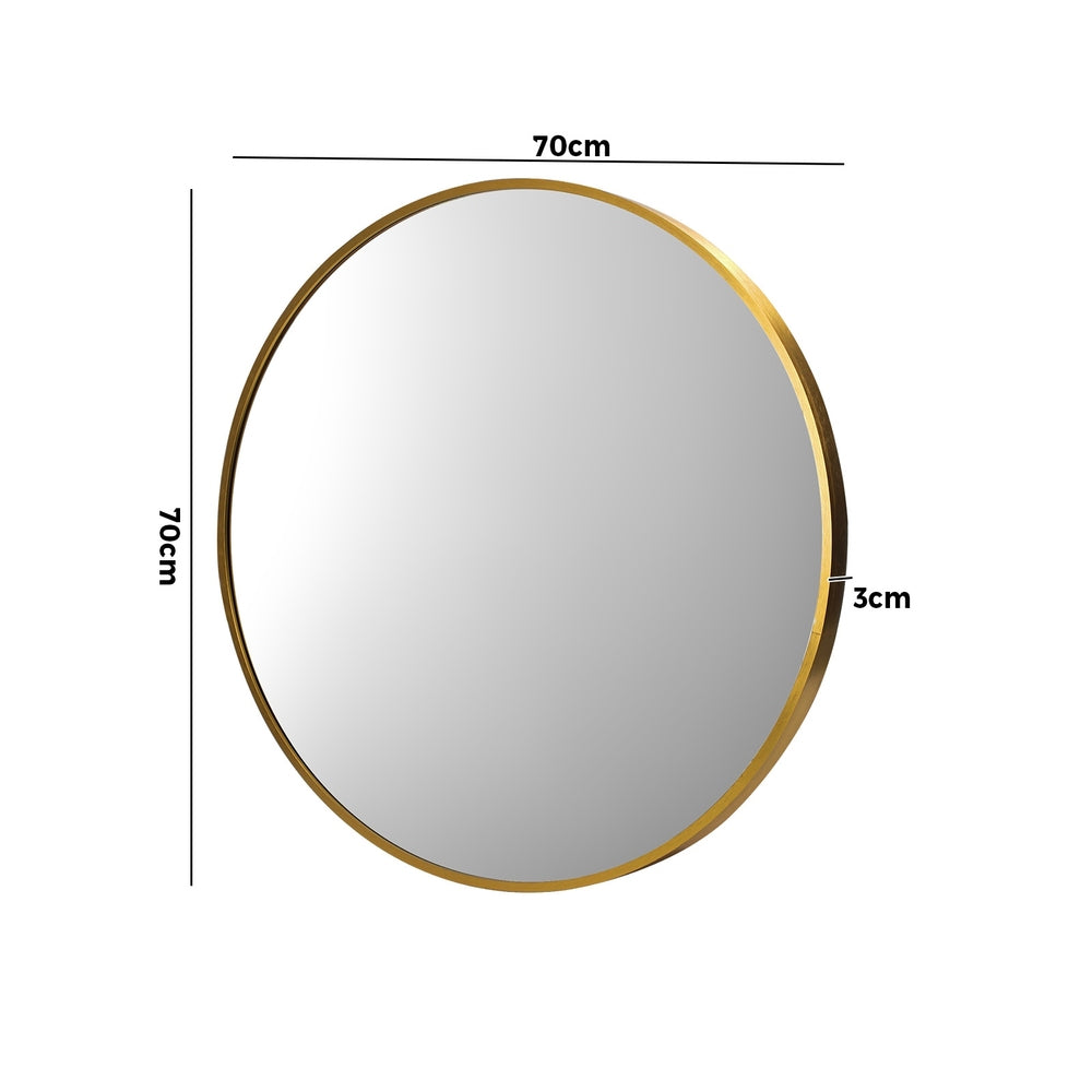 NNEED Wall Mirrors Round 70cm Gold