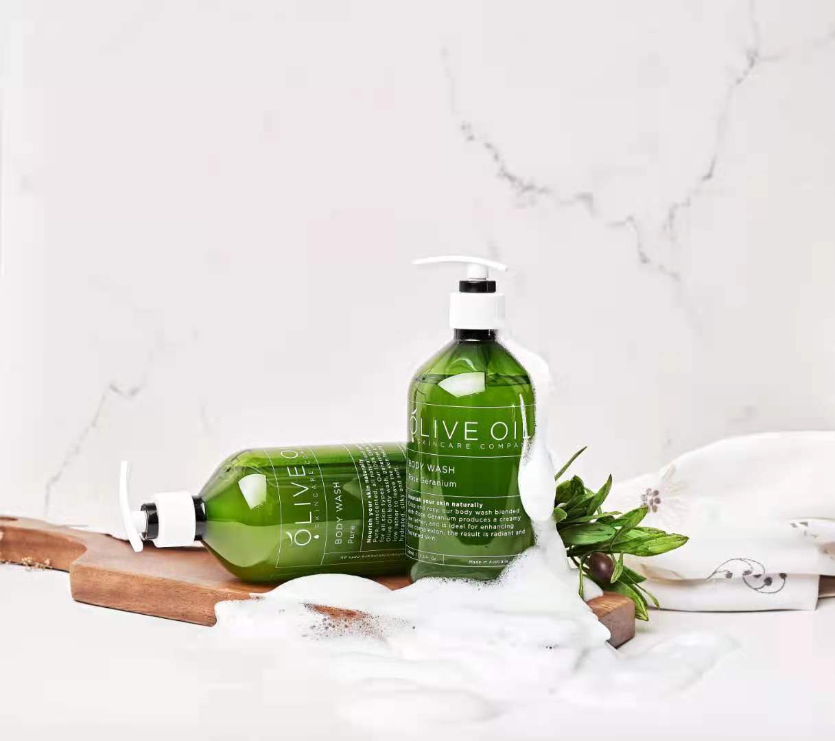 Body Wash, Castile Style , Rose Geranium 500ml