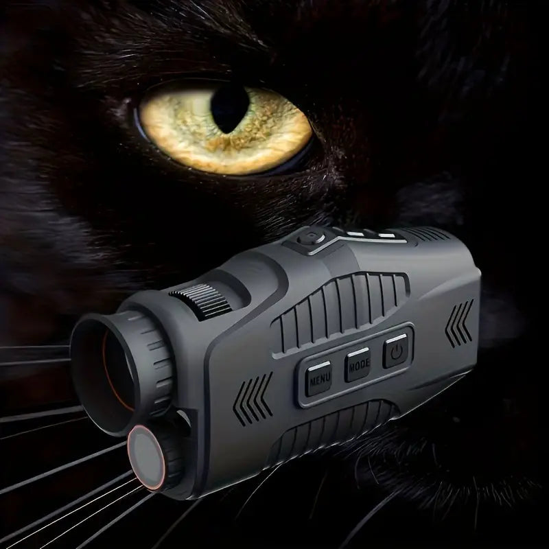 ABS R11 Night Vision Monocular - All Black Vision, 5x Digital Zoom, 984ft Range, 1080P Video, USB Charging