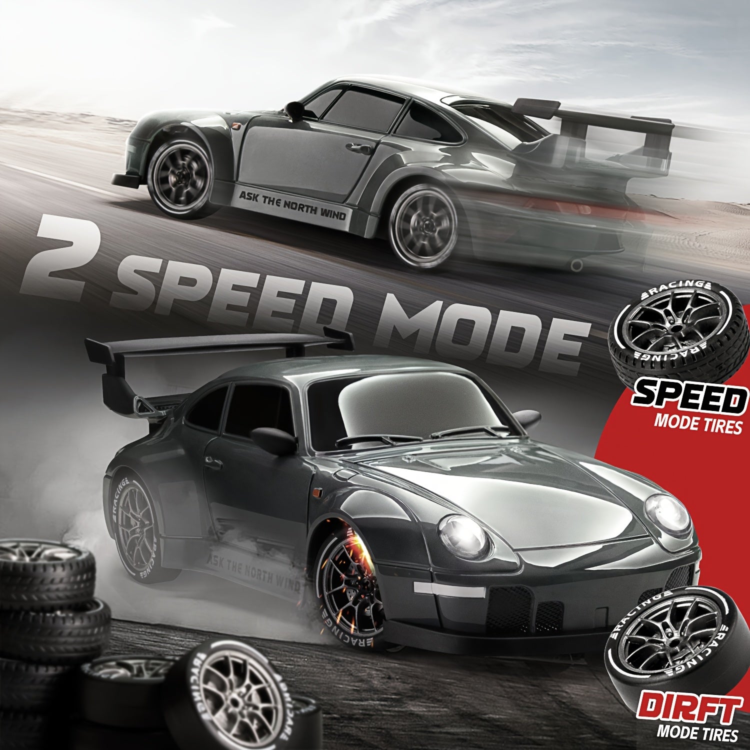 1:24 RC Drift Car 4WD 2.4GHz with Lights & Accessories - image 3