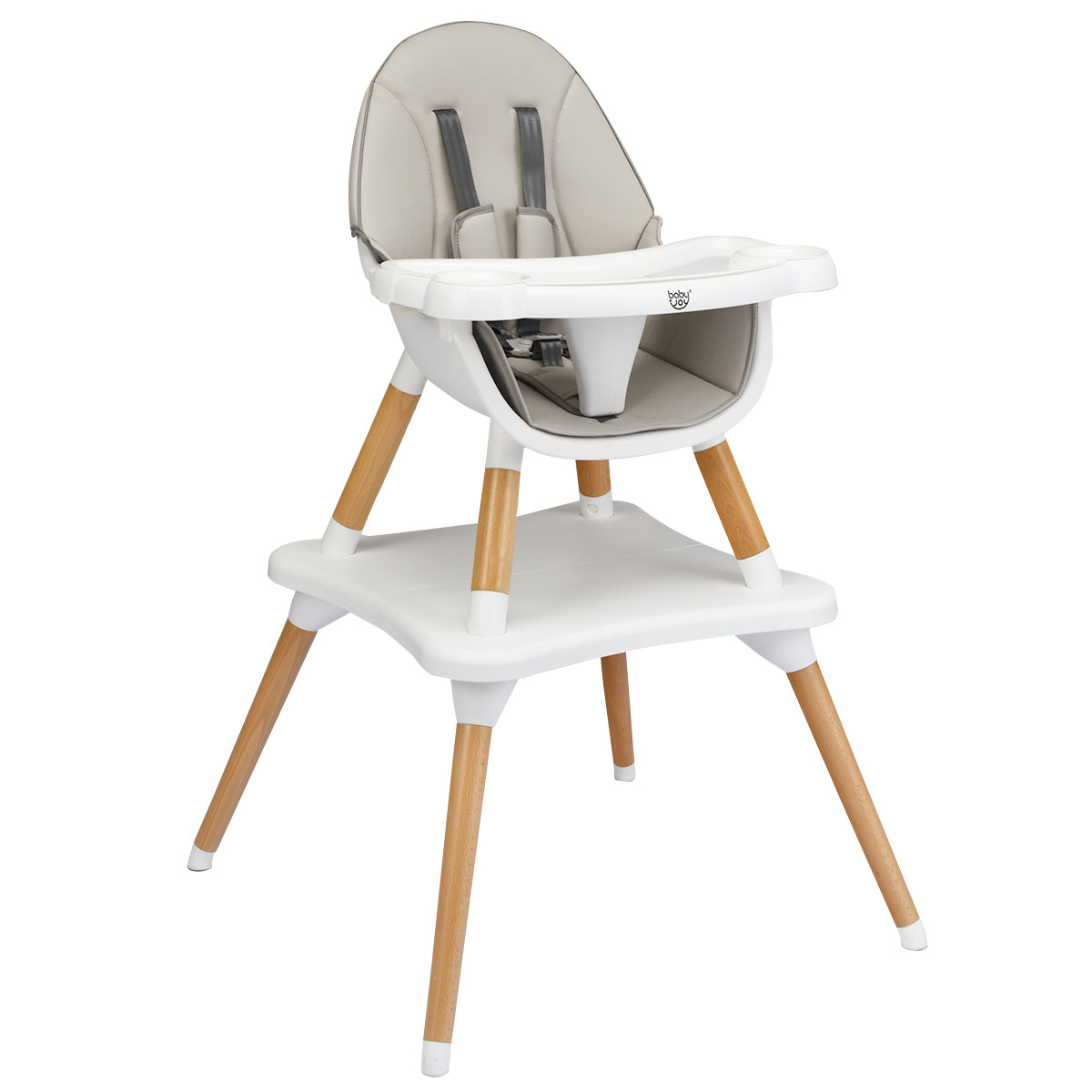 NNECW 5 in 1 Convertible Wooden High Chair for Babies
