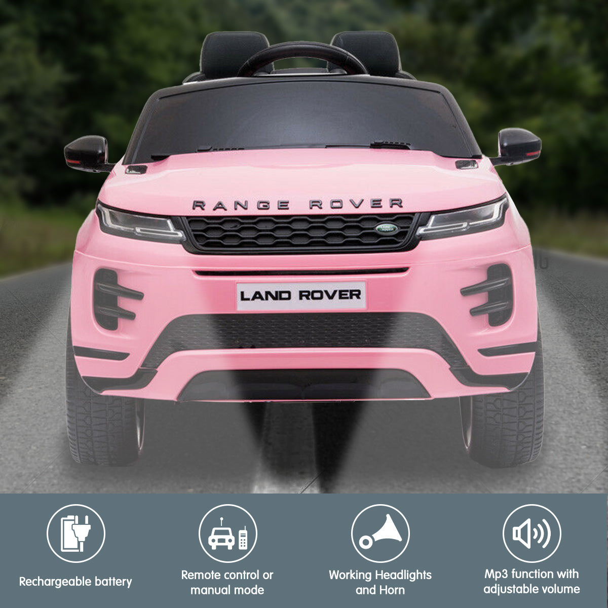 NNEDPE Land Rover Licensed Kids Electric Ride On Car Remote Control - Pink