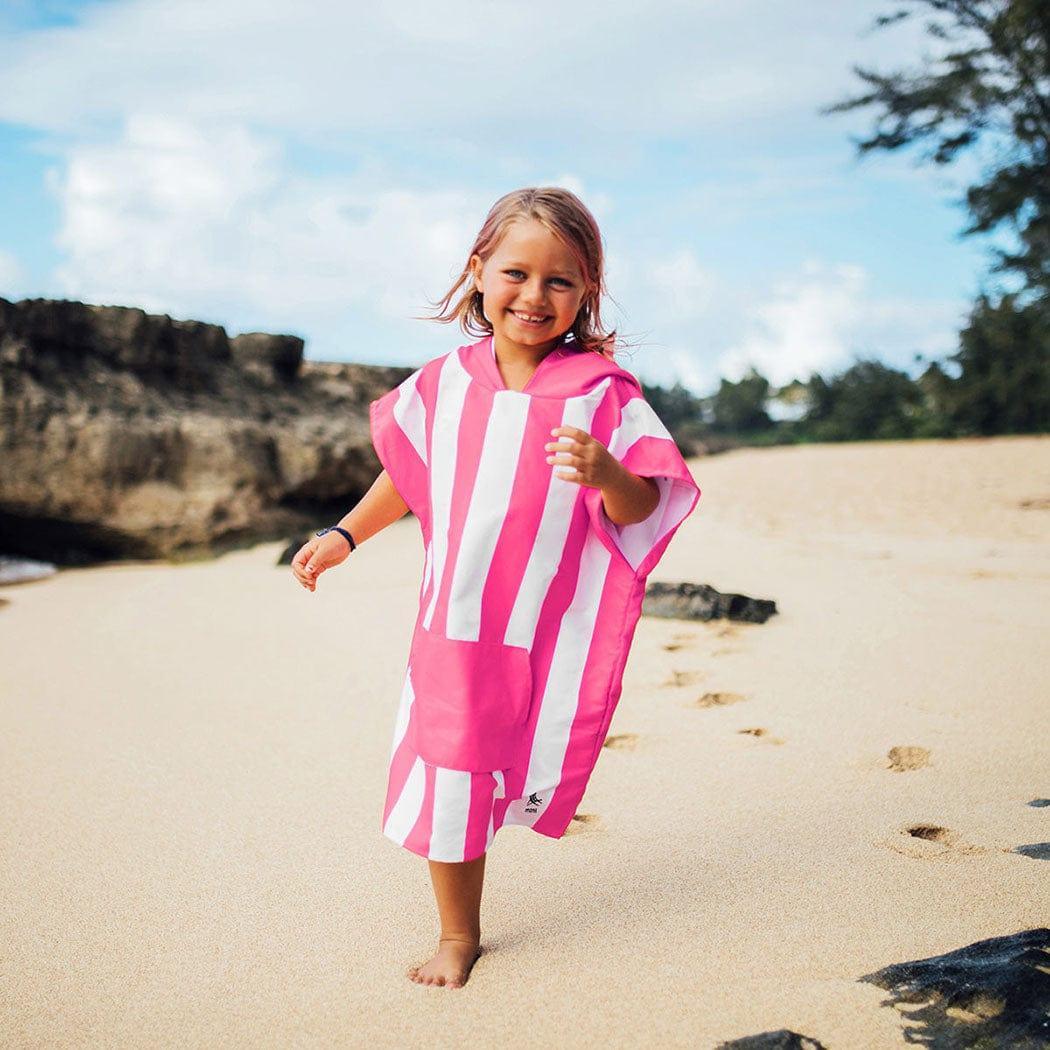 Dock & Bay KIDS Poncho Hooded Towel -Mini Cabana Collection-Phi Phi Pink S (4-7yrs)