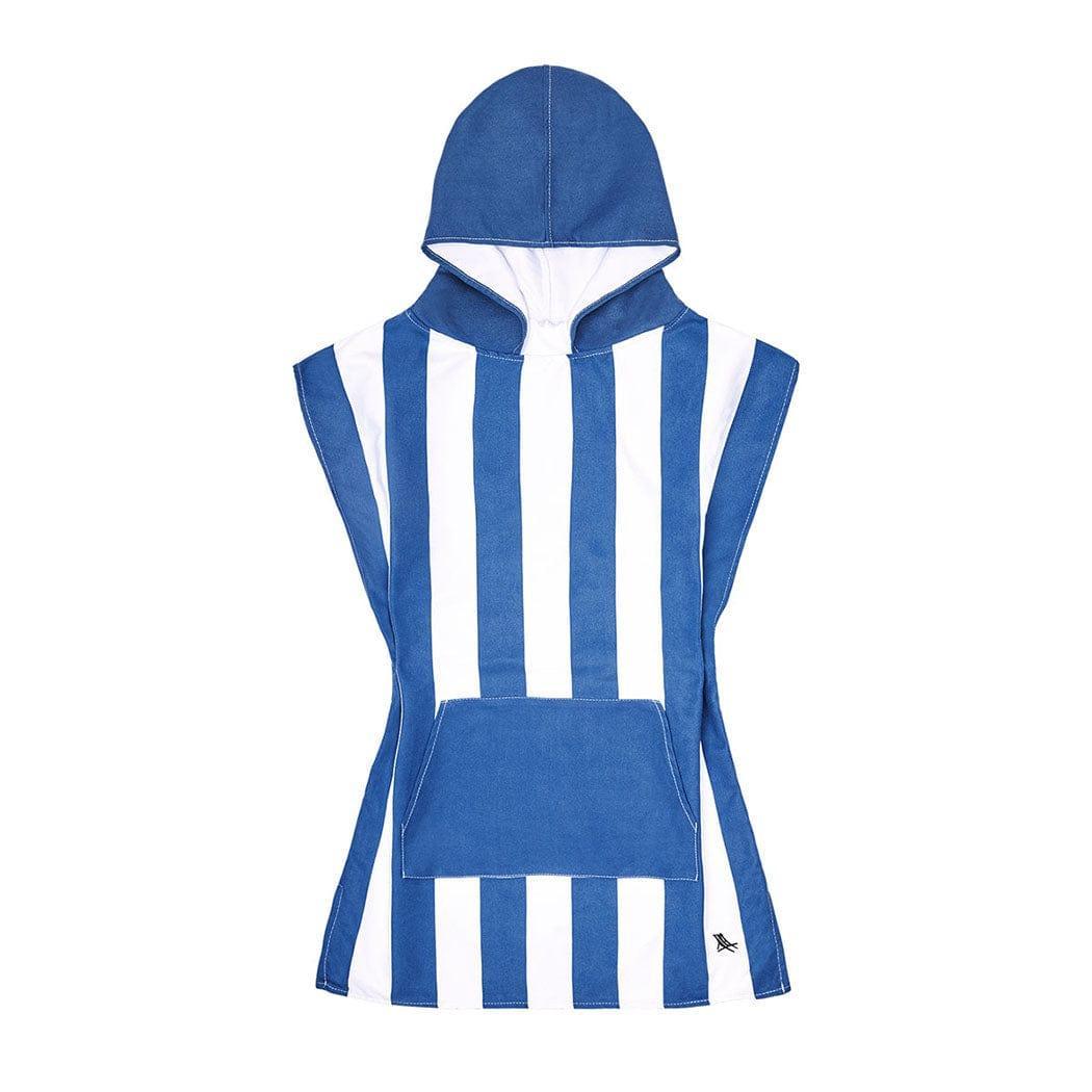 Dock & Bay KIDS Poncho Hooded Towel -Mini Cabana Collection-Whitsunday Blue XS (2-4yrs)