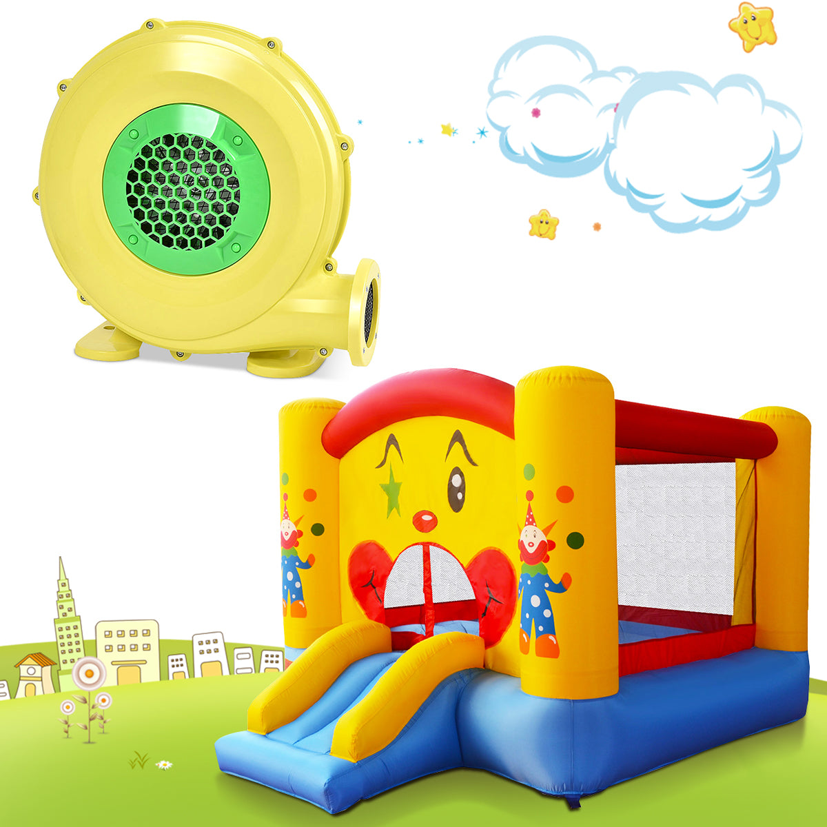 NNECW 480W Electric Air Fan Blower for Inflatable Bounce House