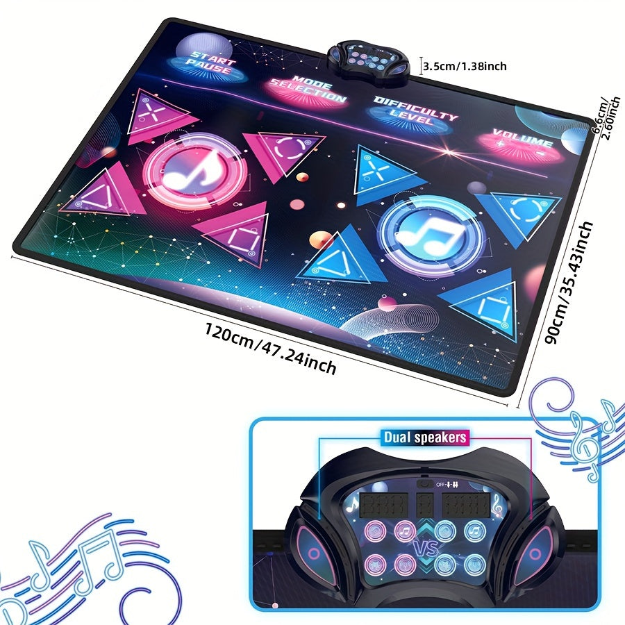 Double Dance Mat Music Light Exercise Toy - image 4