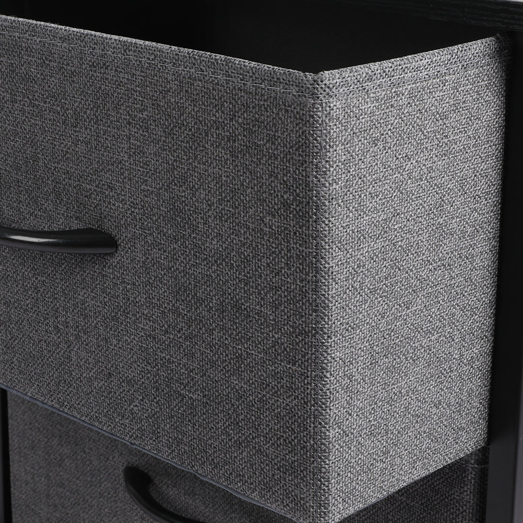 Levede Storage Cabinet Tower Chest Dark Grey-3