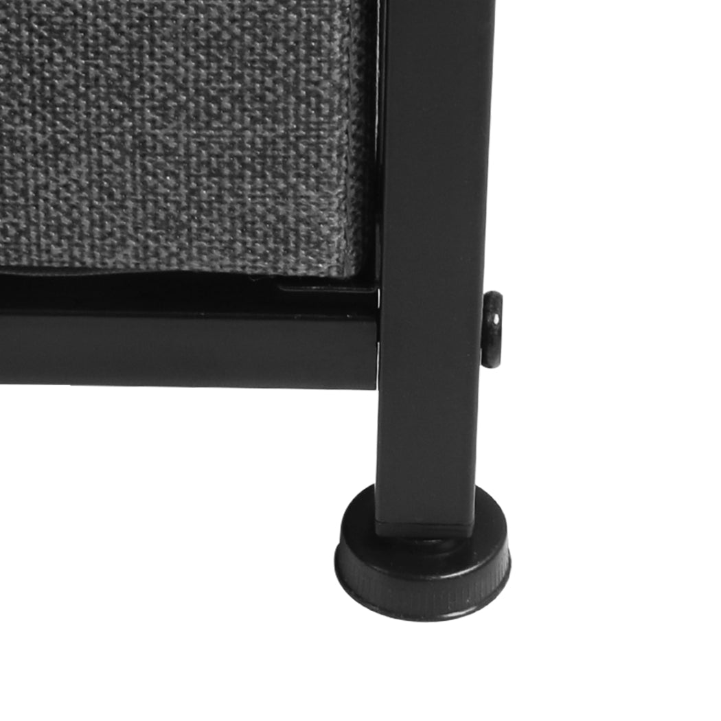 Levede Storage Cabinet Tower Chest Dark Grey-4