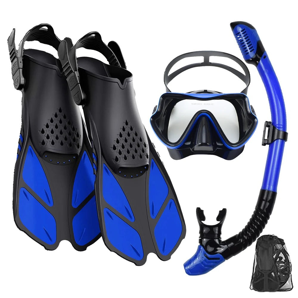 NNETM 3-Piece Snorkeling Set with Fins and Mask