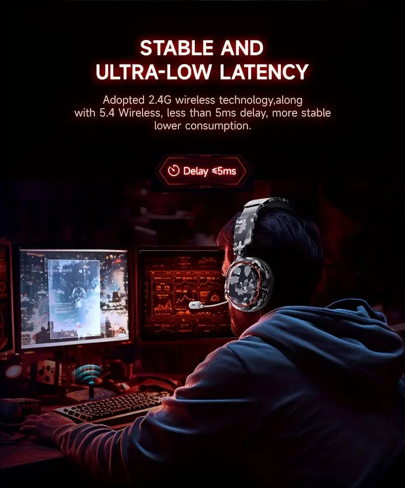 Wireless Gaming Headset with Surround RGB Noise Reduction Mic - image 5