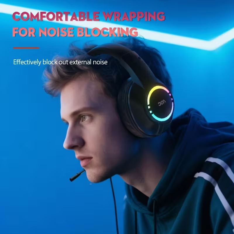 Surround Bass Gaming Headphones with LED and Mic - image 3