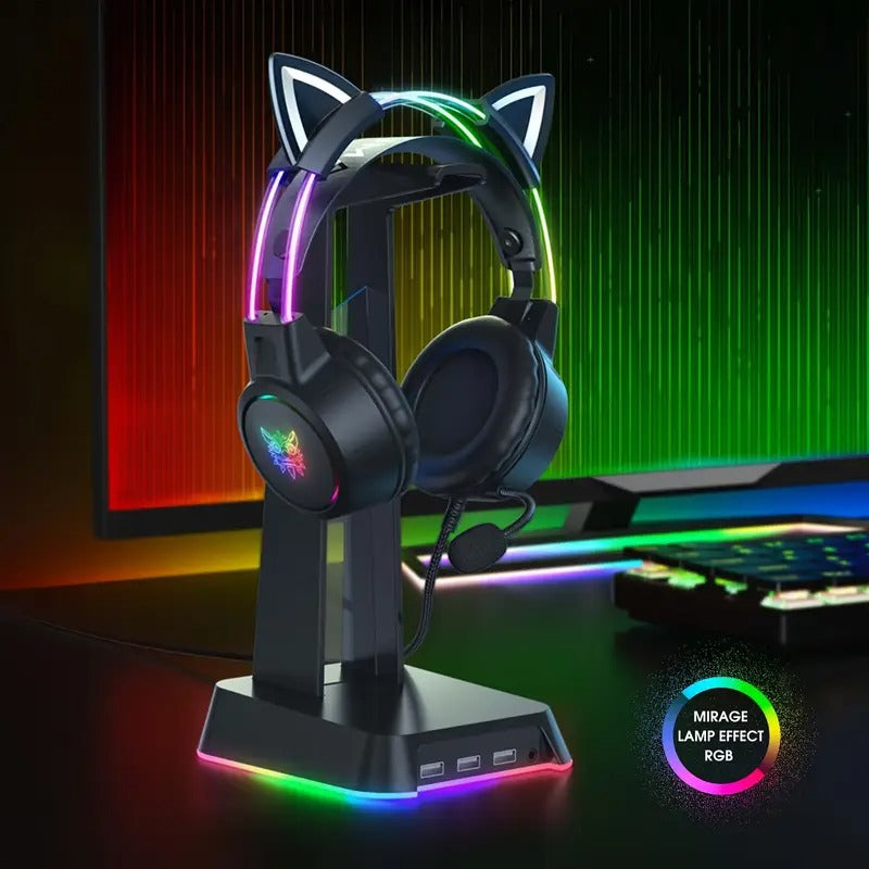 Gaming Headset with Detachable Cat Ear Microphone - image 3