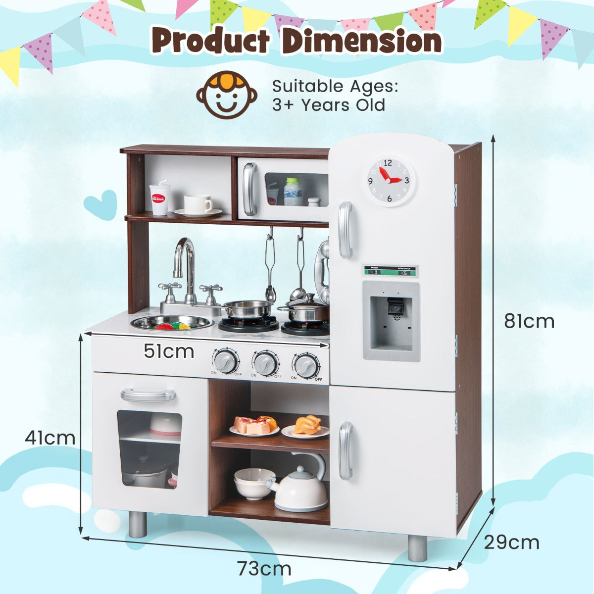 Pretend Play Kitchen Toy with Realistic Sounds and Lights - image 4
