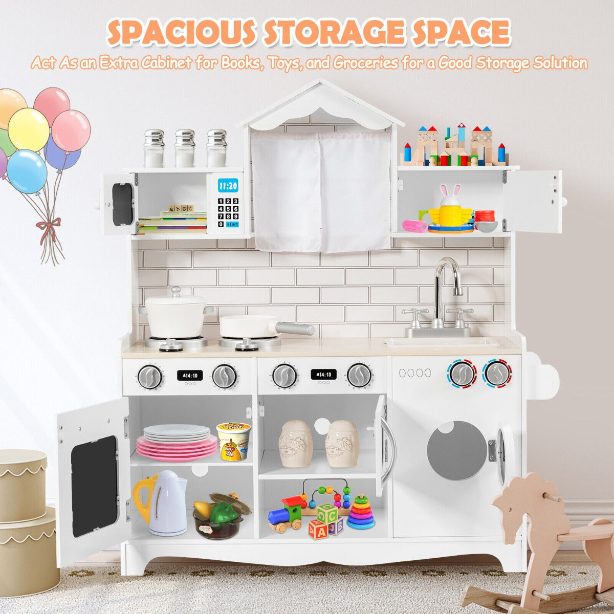 Pretend Kitchen Toys with Washing Machine - image 5