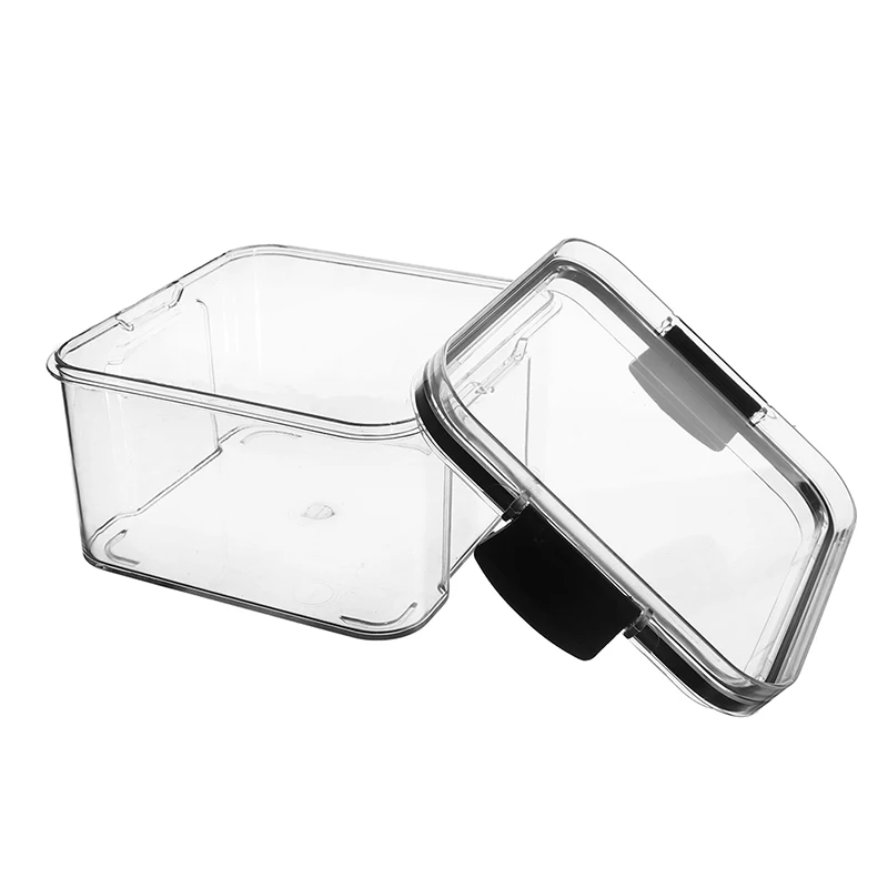 NNEOBA Food Storage Containers Kitchen Storage Organization Kitchen Storage Box Jars Ducts Storage for Kitchen PET Food Storage Box Lid-0